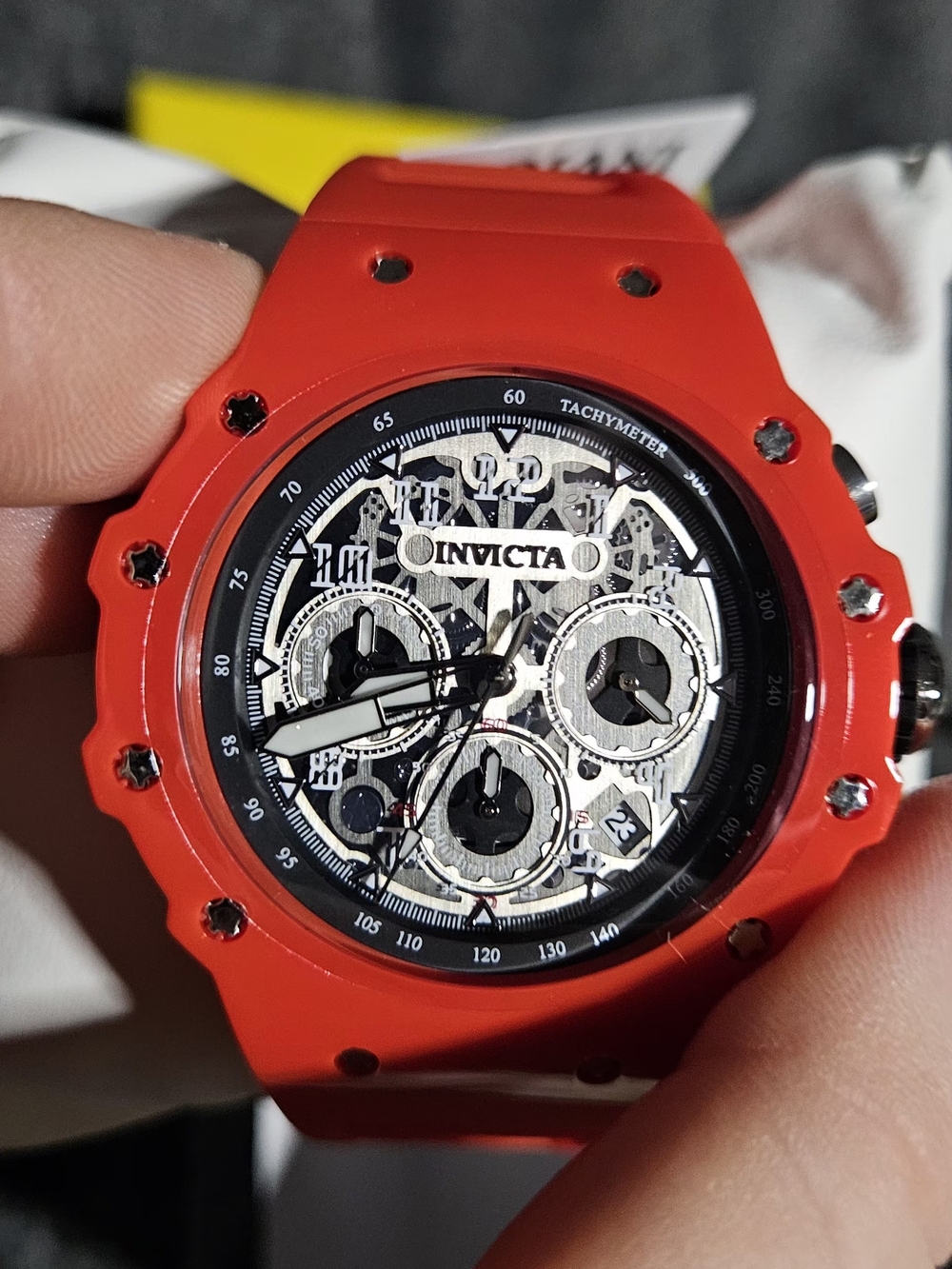 Invicta Racing Vaulthan Red Chronograph Watch- New